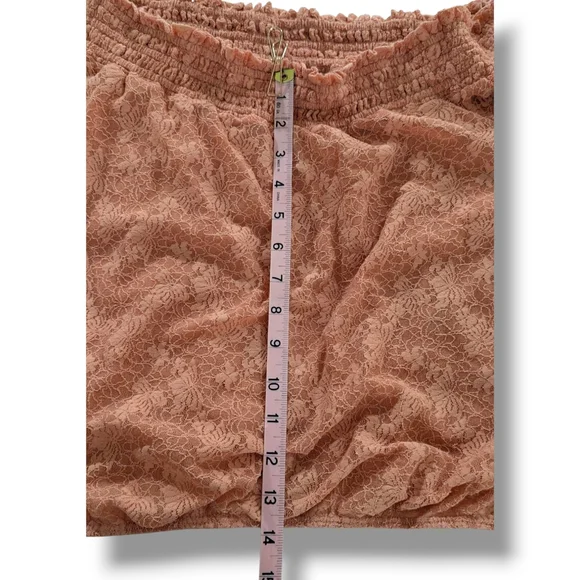 NWT Free People Emily Savannah Red Off-Shoulder Crop Top, Sz L - Picture 10 of 13